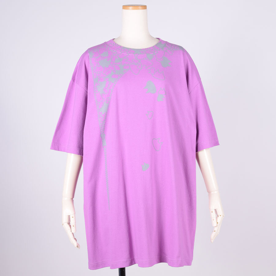 MINT NeKO Zipper Print Big T-Shirt / PK