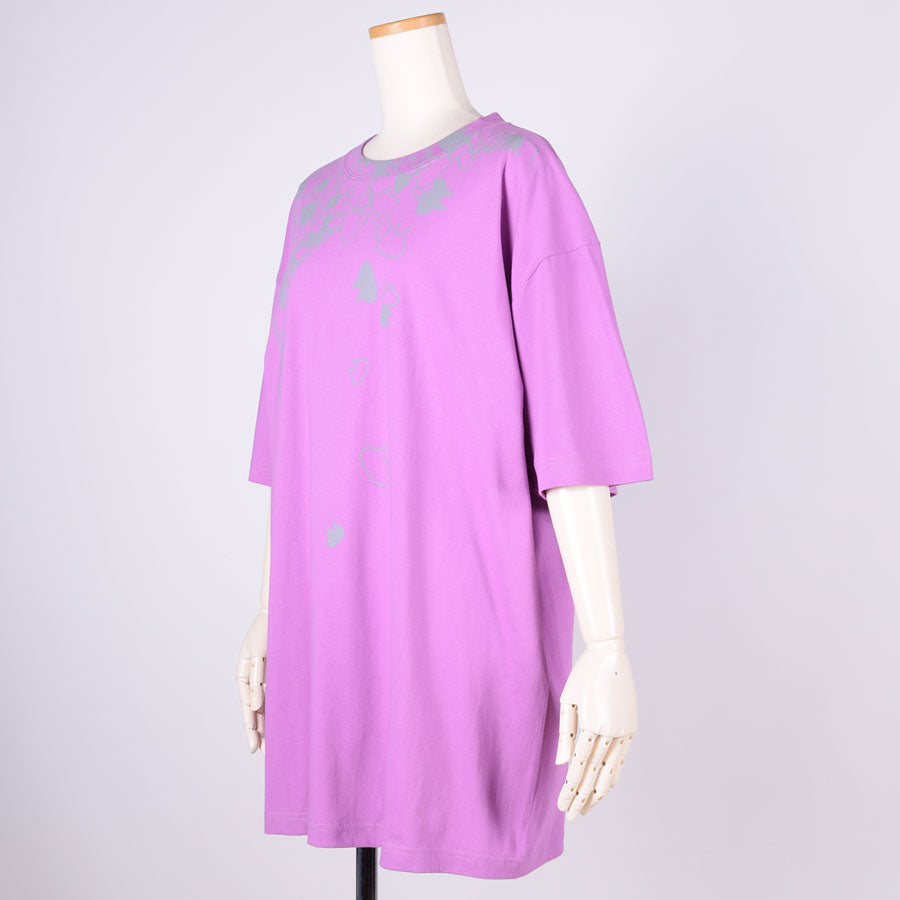 MINT NeKO Zipper Print Big T-Shirt / PK