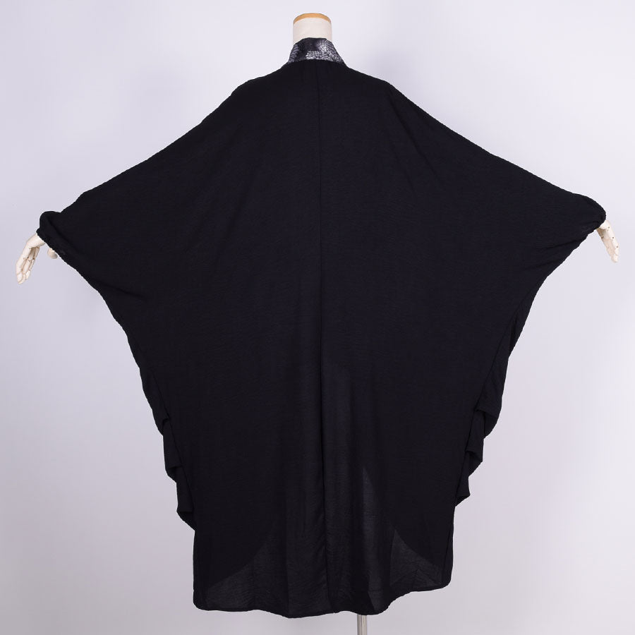 gouk Fluffy Long Cardigan / BK-BK