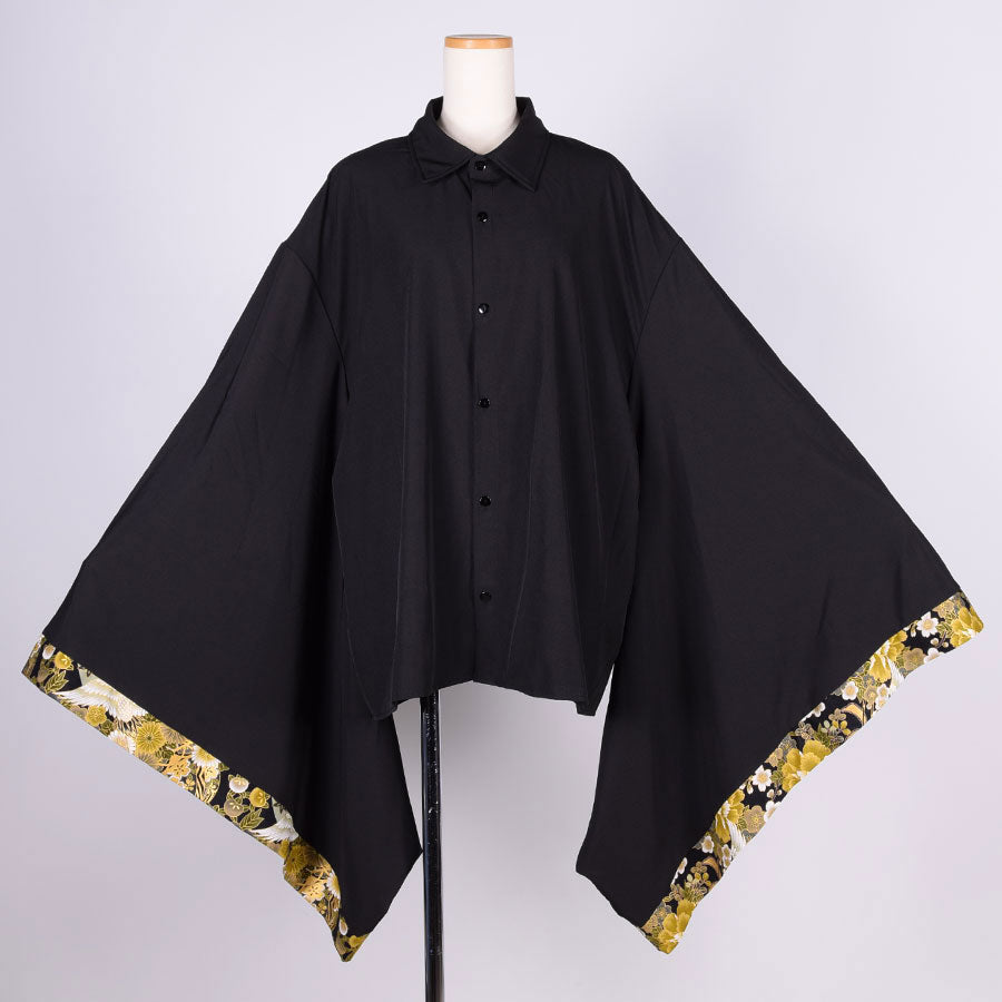 [One-of-a-kind item] TKg Crane of Darkness Furisode Shirt