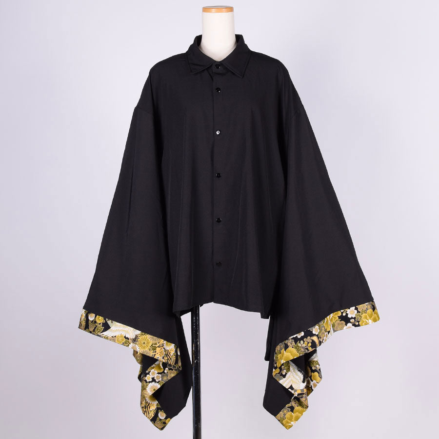 [One-of-a-kind item] TKg Crane of Darkness Furisode Shirt