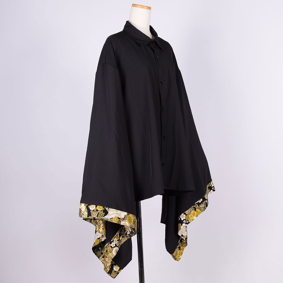 [One-of-a-kind item] TKg Crane of Darkness Furisode Shirt