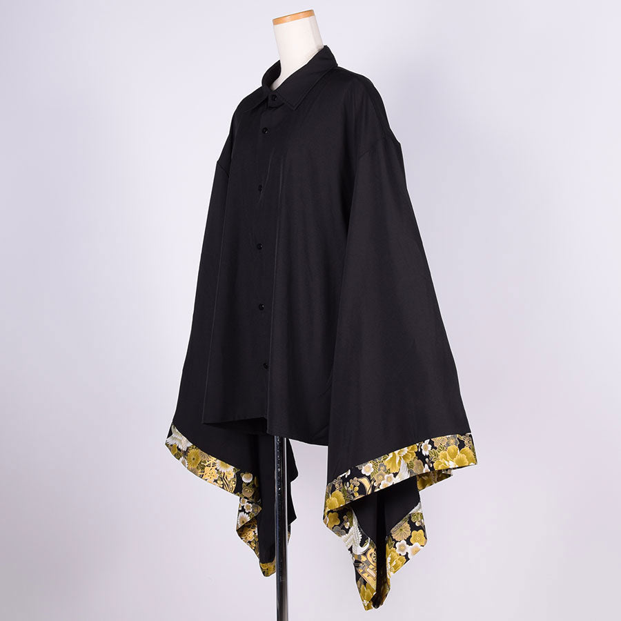 [One-of-a-kind item] TKg Crane of Darkness Furisode Shirt