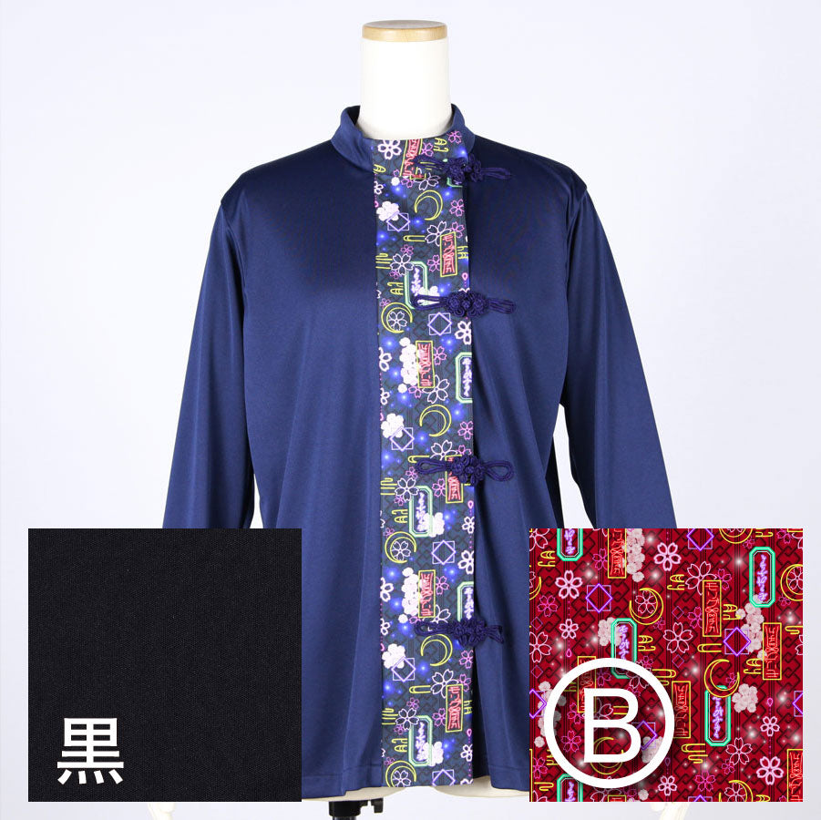 【受注】モリグチカ 和柄切り替えシノワズリトップス