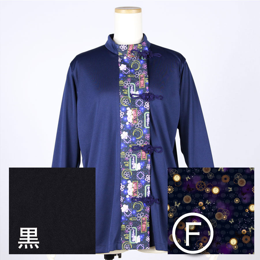 【受注】モリグチカ 和柄切り替えシノワズリトップス