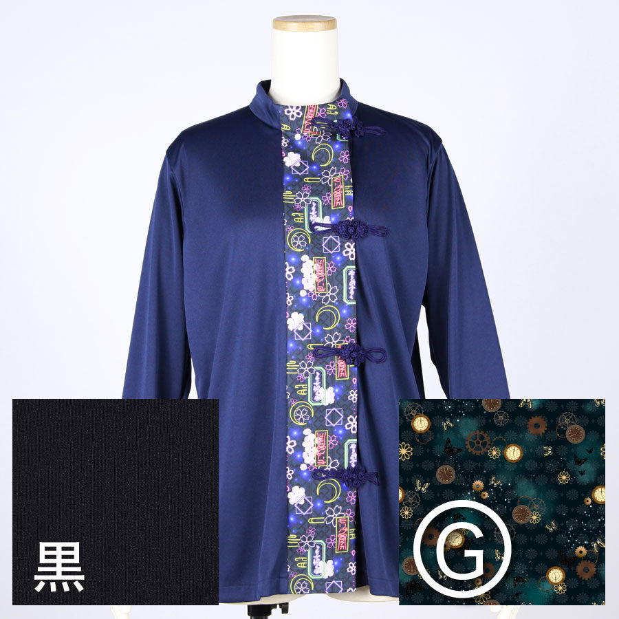 【受注】モリグチカ 和柄切り替えシノワズリトップス