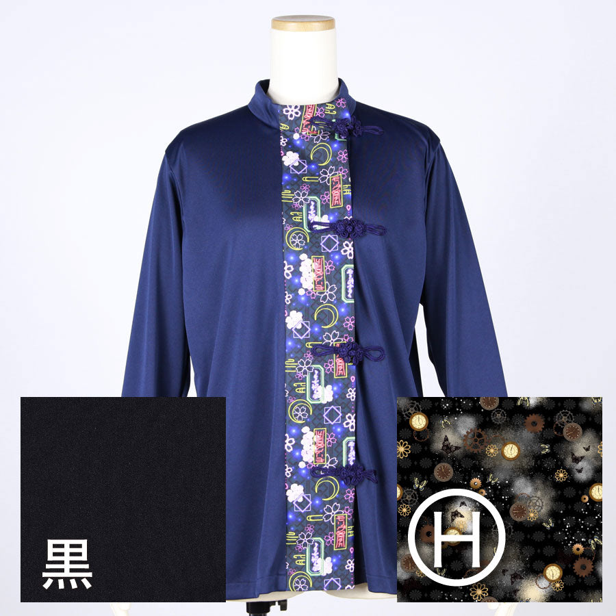 【受注】モリグチカ 和柄切り替えシノワズリトップス