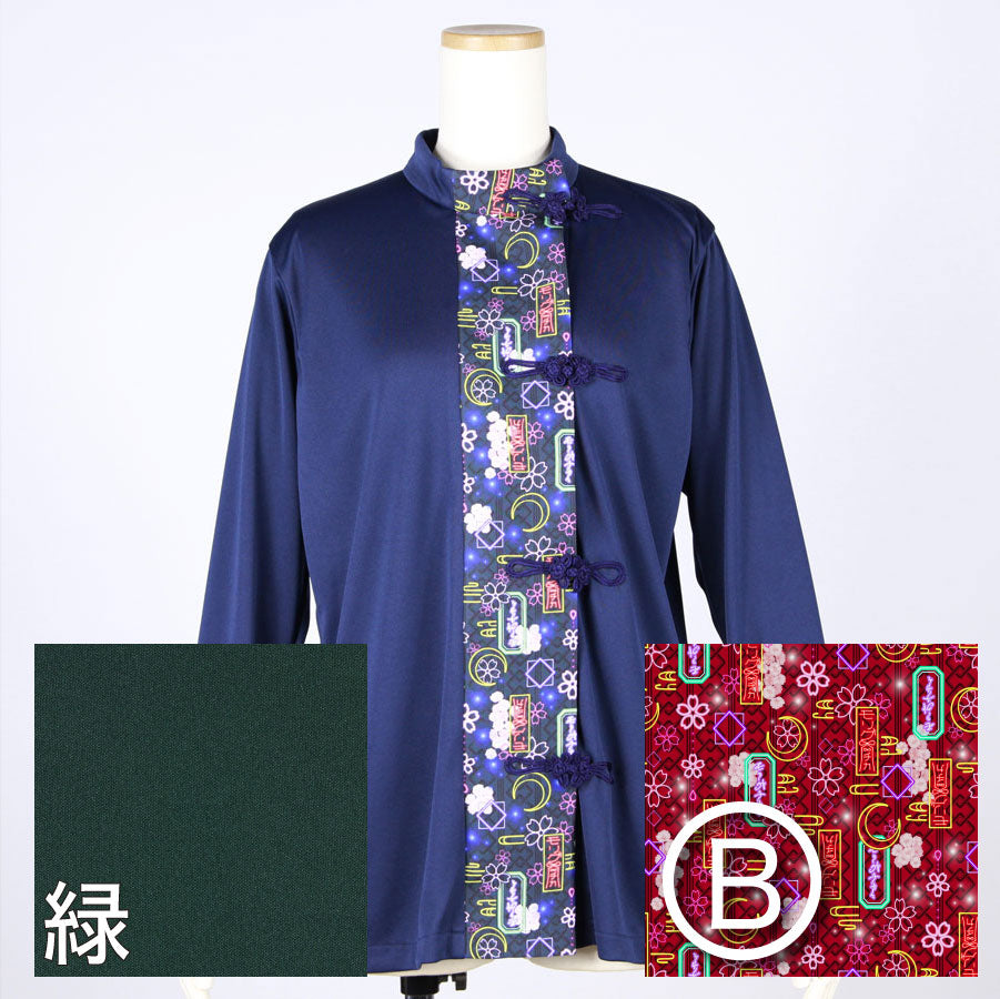 【受注】モリグチカ 和柄切り替えシノワズリトップス