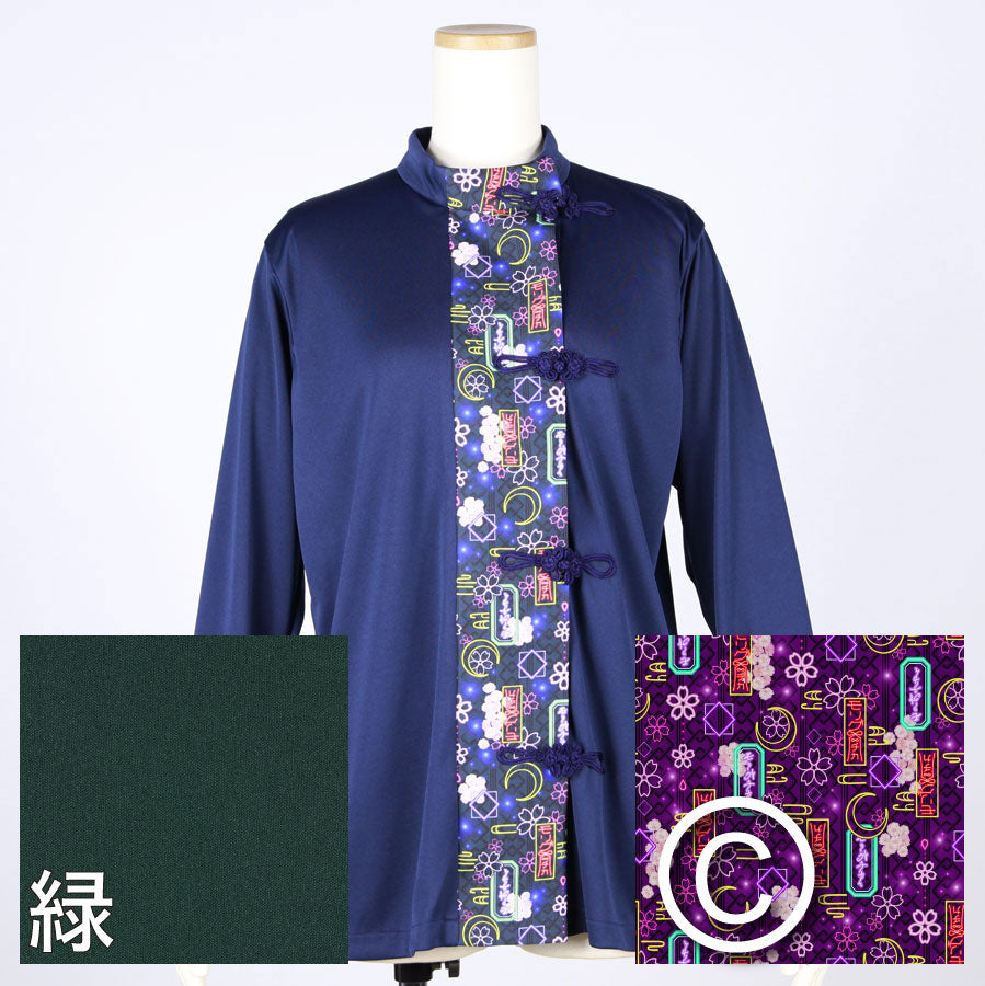 【受注】モリグチカ 和柄切り替えシノワズリトップス