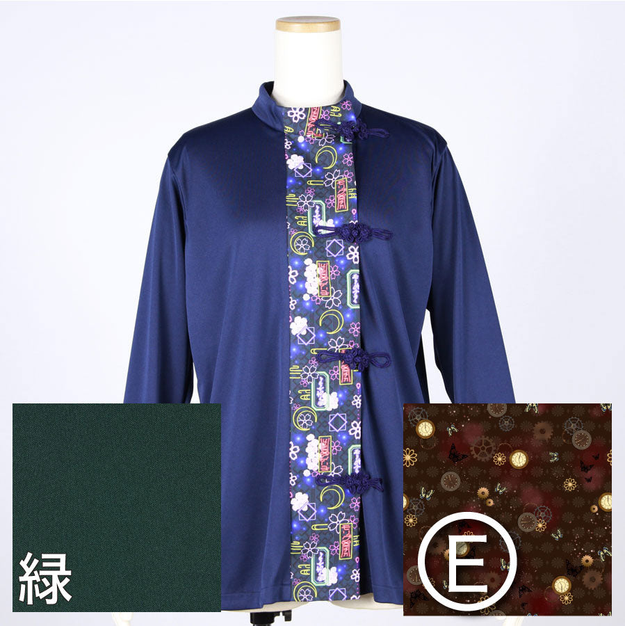 【受注】モリグチカ 和柄切り替えシノワズリトップス