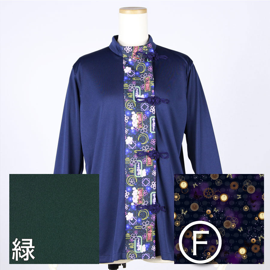 【受注】モリグチカ 和柄切り替えシノワズリトップス