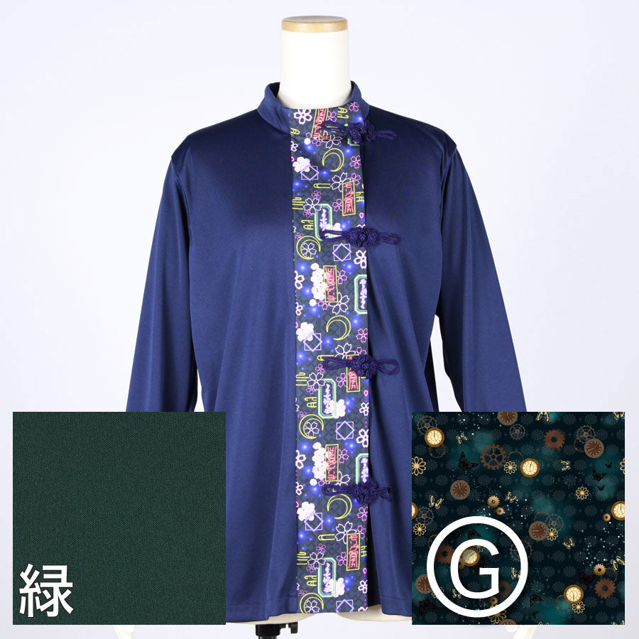 【受注】モリグチカ 和柄切り替えシノワズリトップス