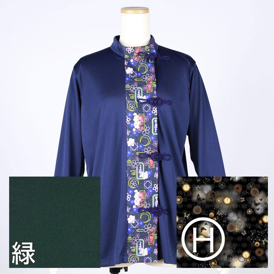 【受注】モリグチカ 和柄切り替えシノワズリトップス