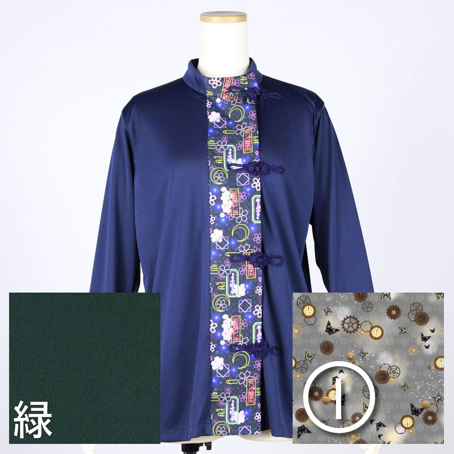 【受注】モリグチカ 和柄切り替えシノワズリトップス