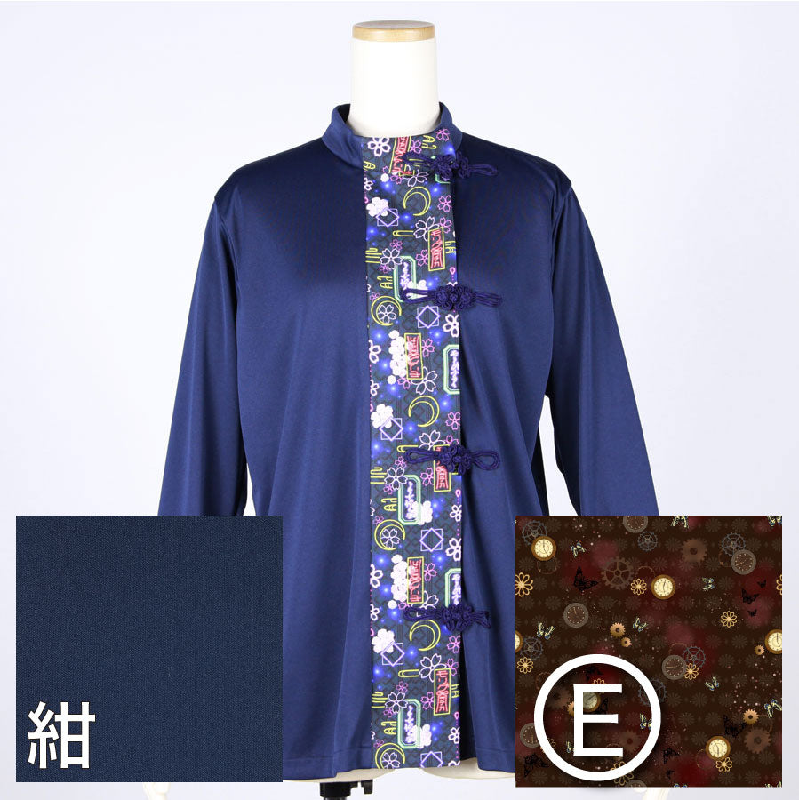 【受注】モリグチカ 和柄切り替えシノワズリトップス