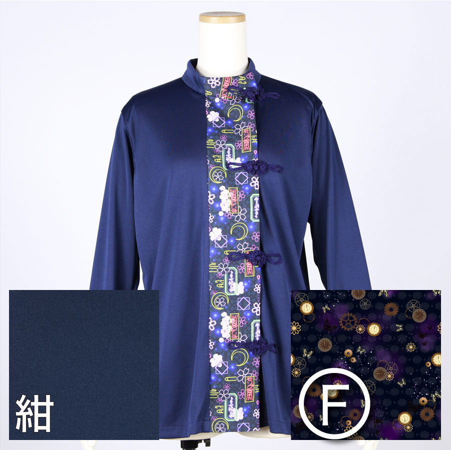 【受注】モリグチカ 和柄切り替えシノワズリトップス