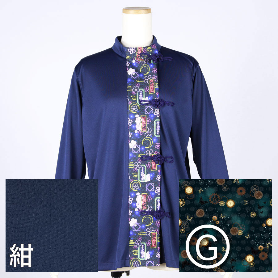 【受注】モリグチカ 和柄切り替えシノワズリトップス