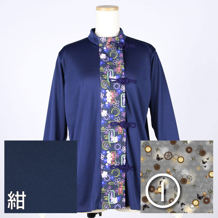 【受注】モリグチカ 和柄切り替えシノワズリトップス