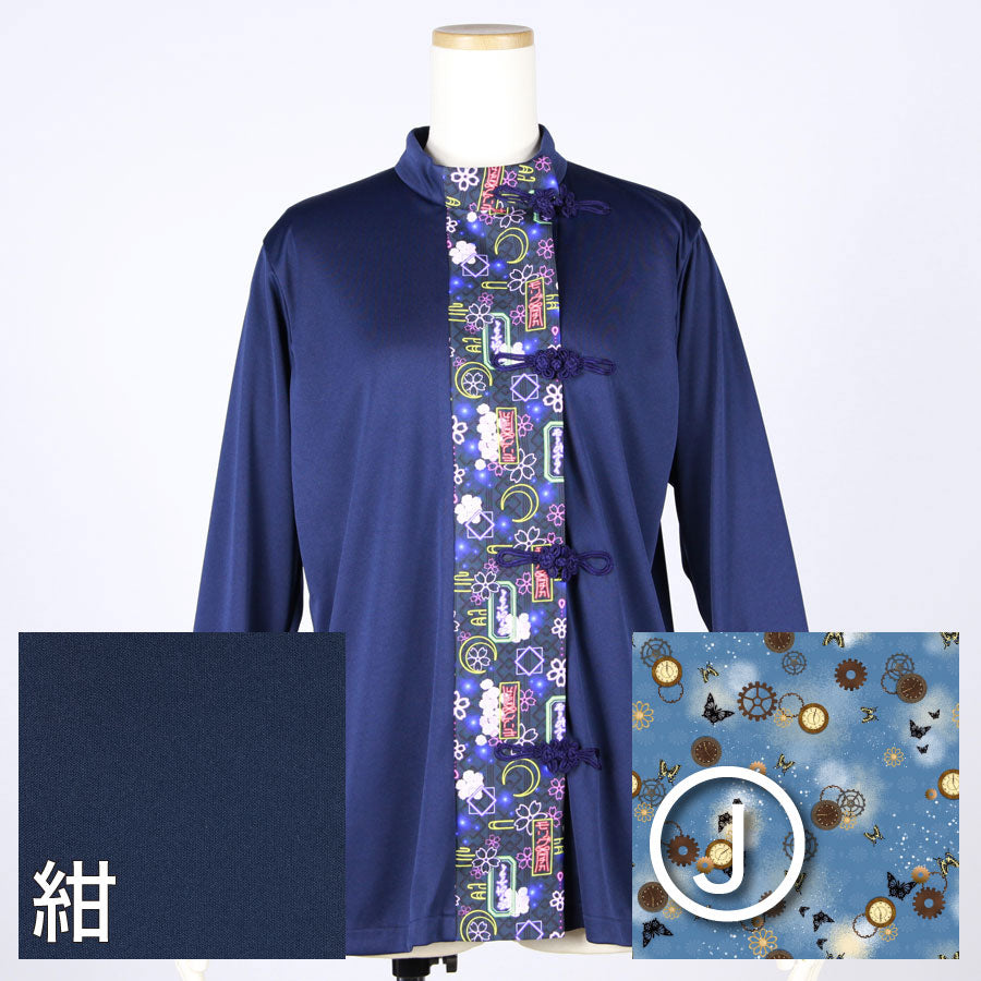 【受注】モリグチカ 和柄切り替えシノワズリトップス