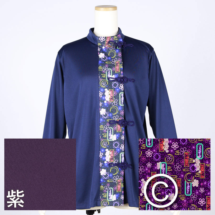 【受注】モリグチカ 和柄切り替えシノワズリトップス