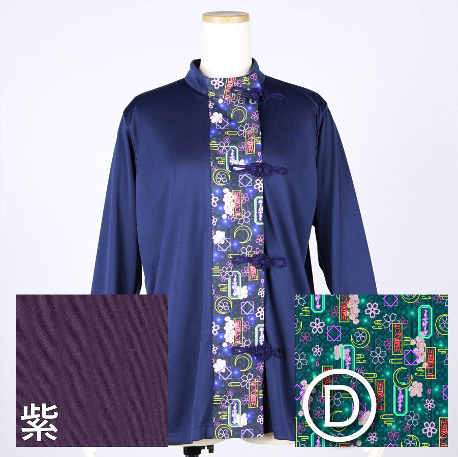 【受注】モリグチカ 和柄切り替えシノワズリトップス