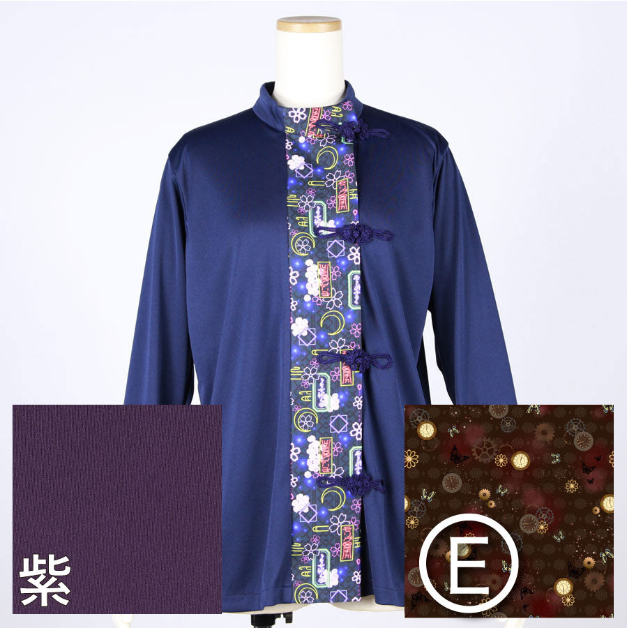 【受注】モリグチカ 和柄切り替えシノワズリトップス