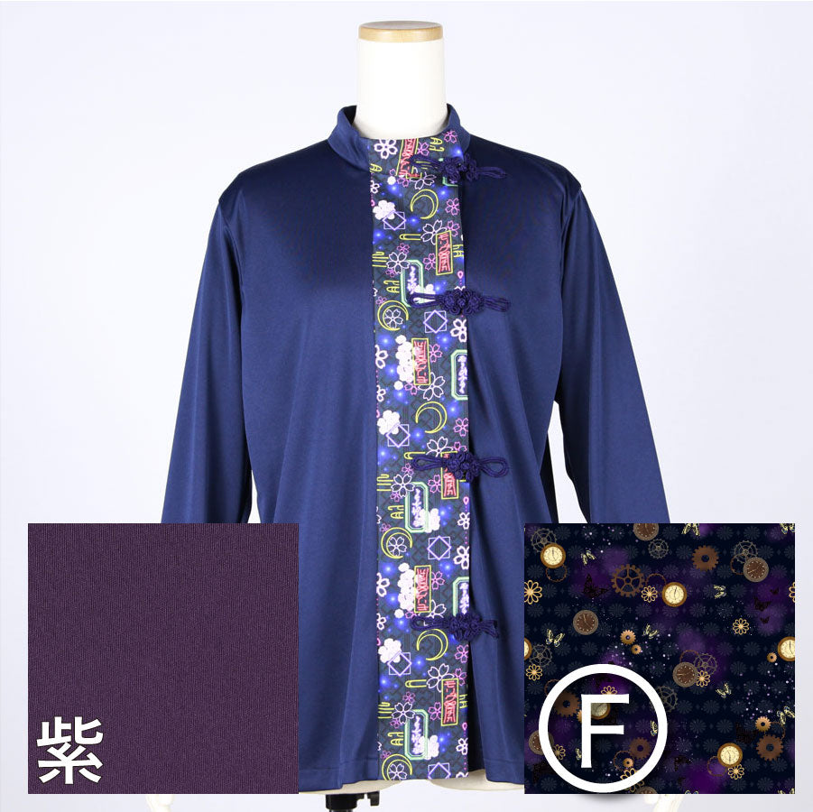 【受注】モリグチカ 和柄切り替えシノワズリトップス