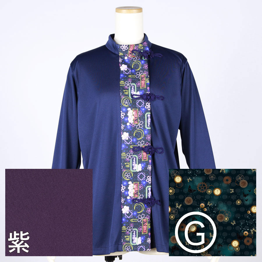 【受注】モリグチカ 和柄切り替えシノワズリトップス