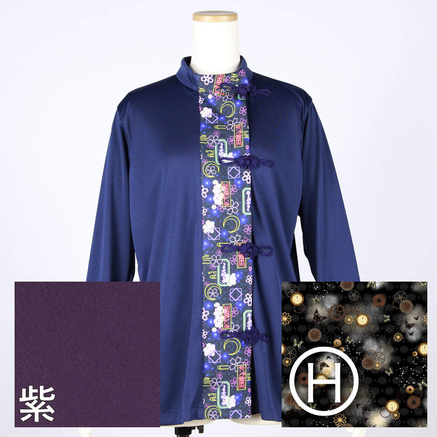 【受注】モリグチカ 和柄切り替えシノワズリトップス