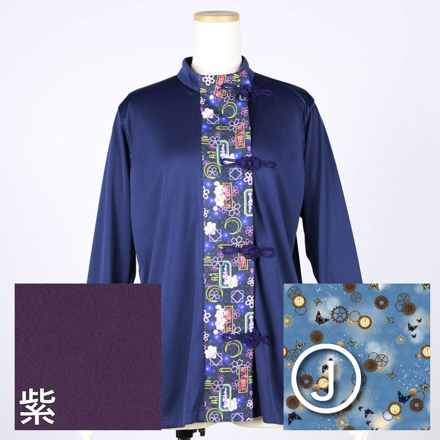 【受注】モリグチカ 和柄切り替えシノワズリトップス