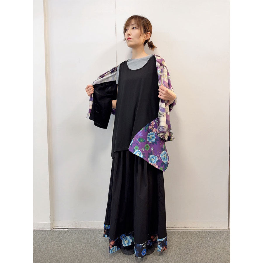 gouk fluttering tank top / BK-PUR