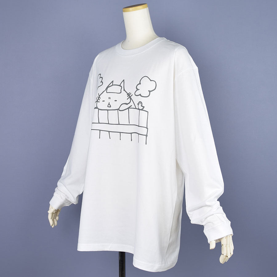 Mint Neko Bathing L/S T -shirt (4 size)