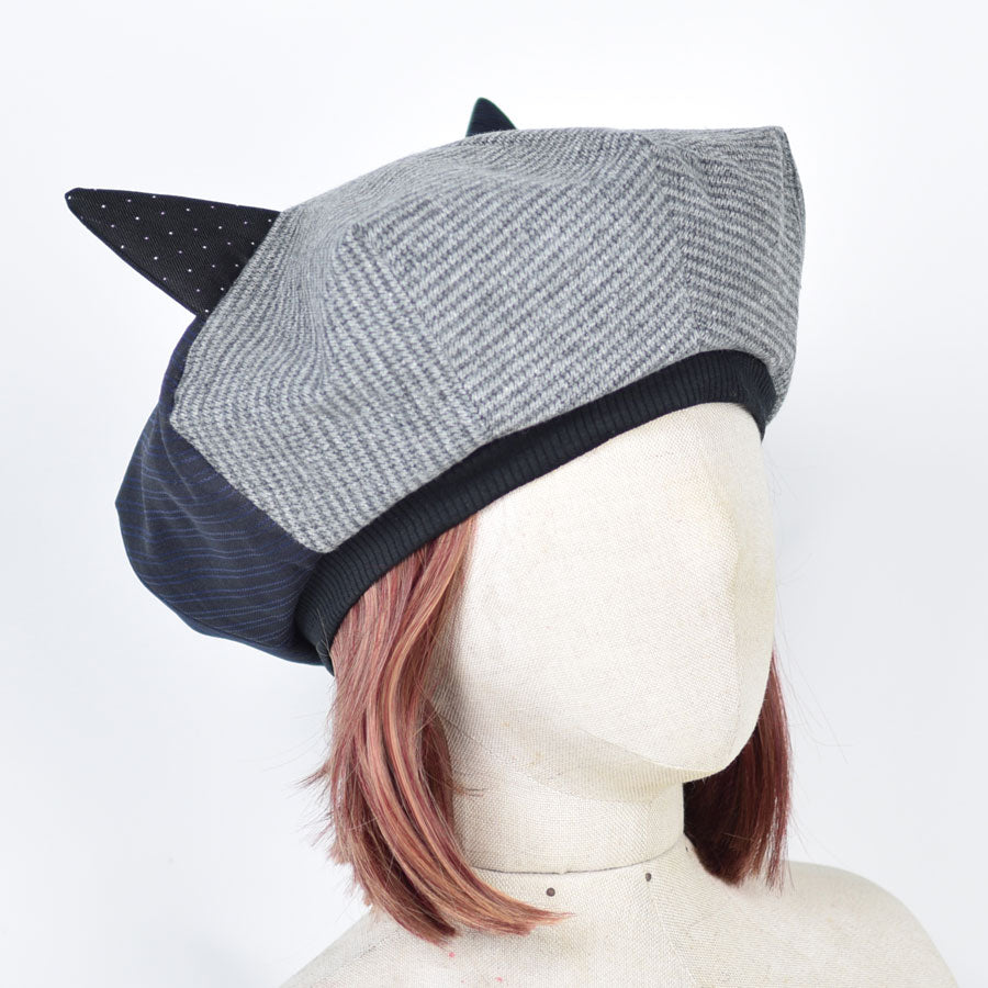 Mint NEKO Nekomimi Patchwork Beret