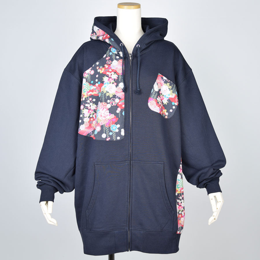 TKg one -piece Japanese pattern hoodie