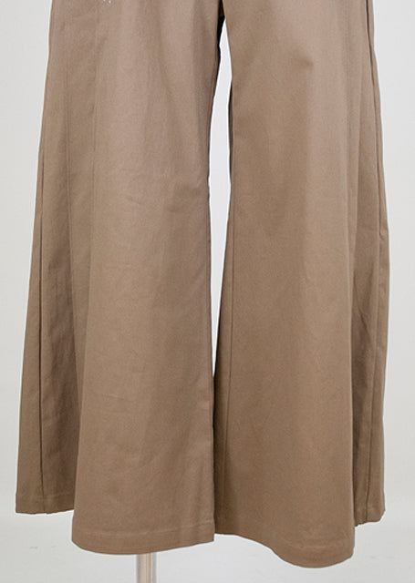Wide pants beige with pleats on both sides of GOUK
