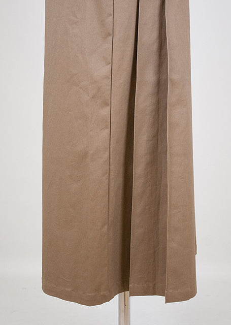 Wide pants beige with pleats on both sides of GOUK