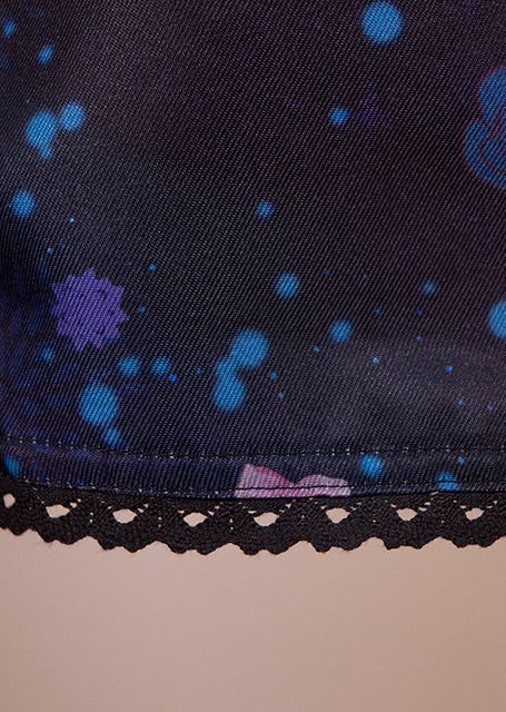 モリグチカ 花焔の星空柄フィッシュテールスカート