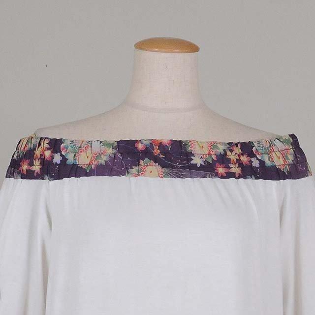 GOUK Japanese pattern switching off shoulder tops