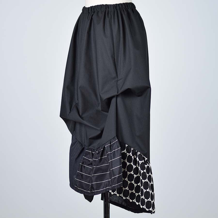 A mysterious skirt with a patchwork of the TKR hem