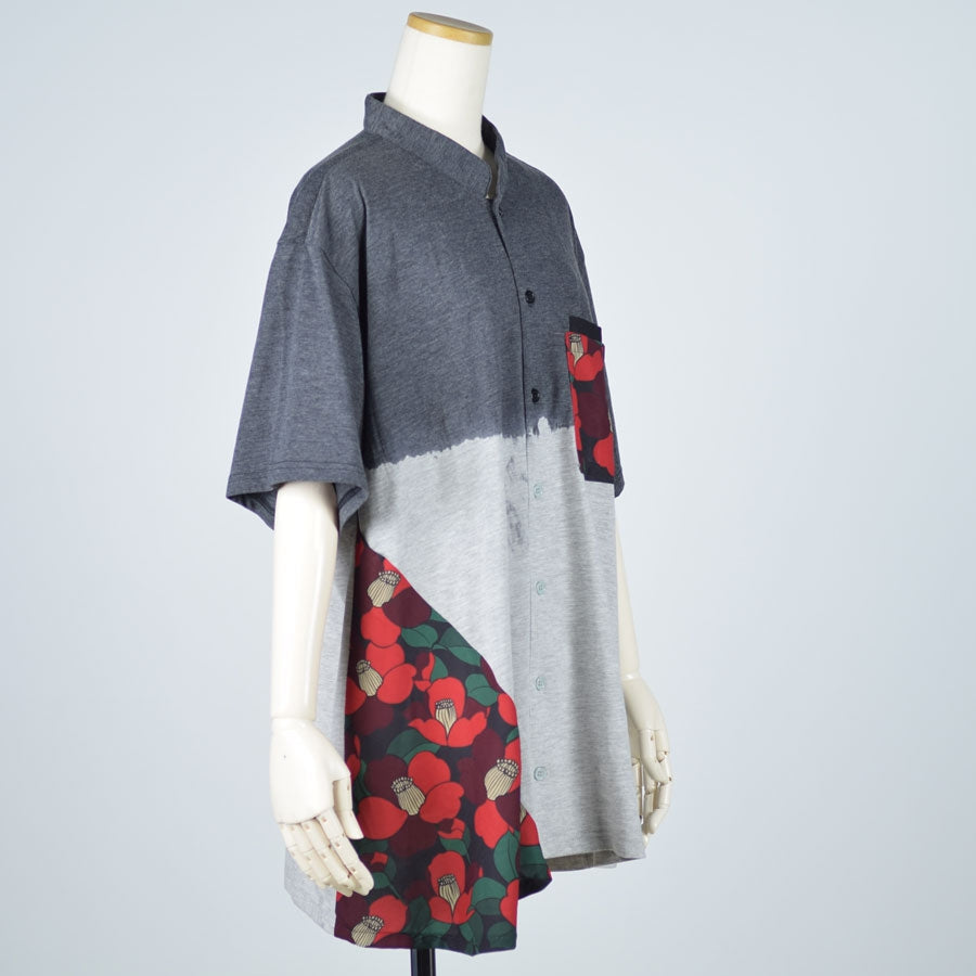 Pintack collar dress with TKR cherry blossom prints