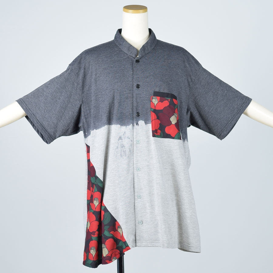 Pintack collar dress with TKR cherry blossom prints