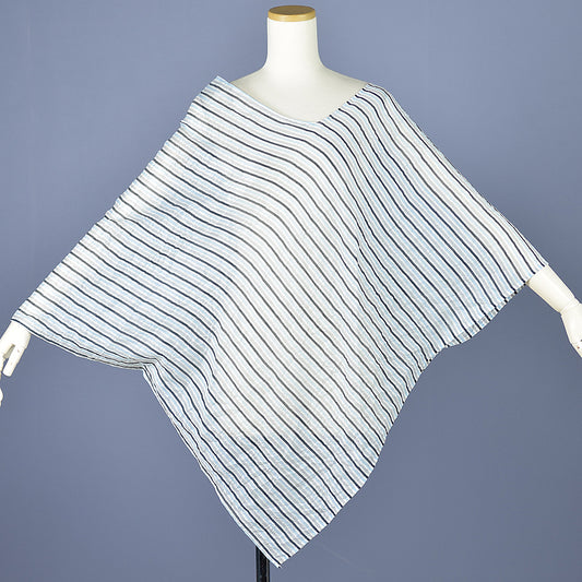 TKR striped pattern poncho