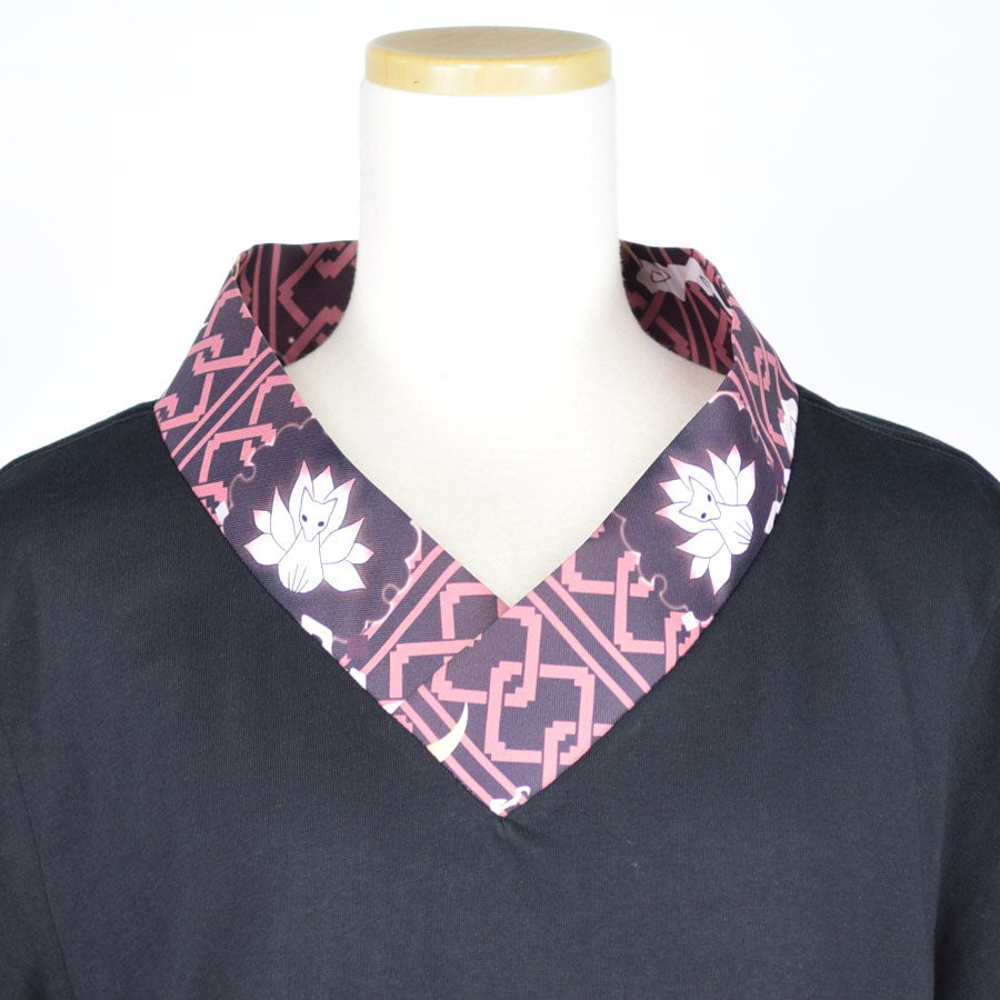 [Ended order] Moriguchika Kimono collar tops (black) (3 sizes)