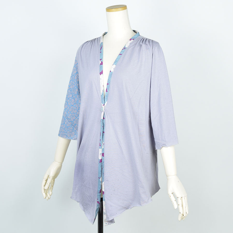 Sleeve flare haori with GOUK cherry blossoms printed