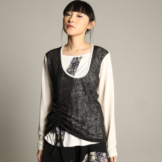 Tops that have been switched to gouk mesh knit and Japanese pattern